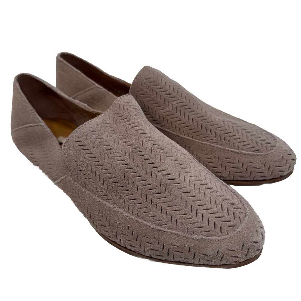 Lucky Brand Brogan Loafer Slip On Taupe Tan Brown Flat‎ Shoes Size 8 M